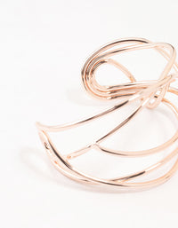 Rose Gold Plated Organic Wire Wrist Cuff - link has visual effect only