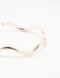 Rose Gold Plated Wavy Wrist Cuff - link has visual effect only