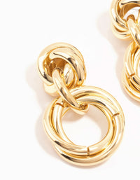 Gold Knit Drop Earrings - link has visual effect only