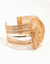 Gold Chain Knotted Wrist Cuff - link has visual effect only