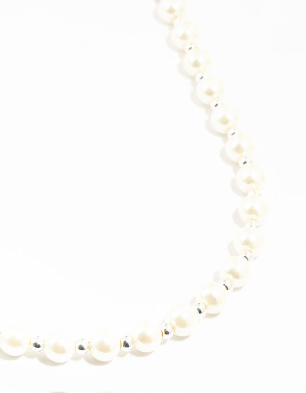 Beaded Pearl Alternating Necklace