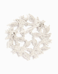 Silver Diamante Circle Brooch - link has visual effect only