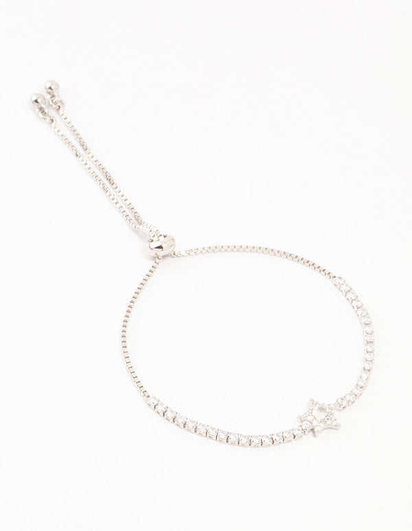 Silver Cubic Zirconia Tennis Bracelet