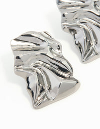 Gunmetal Wrapped Molten Stud Earrings - link has visual effect only