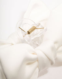 Large White Fabric Claw Clip - link has visual effect only