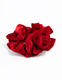 Large Red Velvet Fabric Scrunchie - link has visual effect only