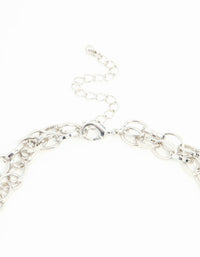 Silver Crushed Coin Layered Necklace - link has visual effect only