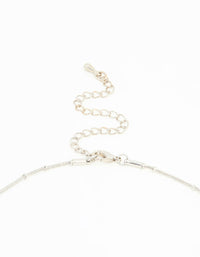 Rhodium Dainty Y-Necklace - link has visual effect only