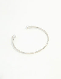 Silver Diamante Claw Narrow Wrist Cuff - link has visual effect only