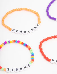 Beaded Word Stretch Bracelets 5-Pack - link has visual effect only