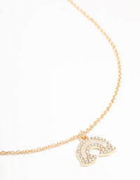 Gold Diamante Rainbow Necklace - link has visual effect only