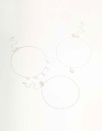 Silver Celestial Choker Necklaces 3-Pack - link has visual effect only