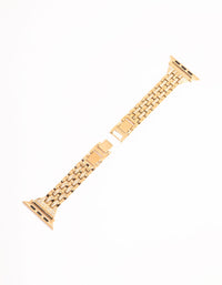 Gold & Diamante Chain Watch Strap 42/44/45 - link has visual effect only