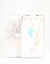 Pink & Blue Best Friends Necklaces 2-Pack - link has visual effect only