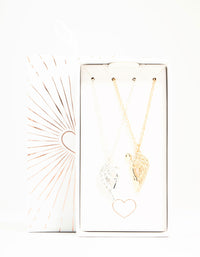 Mixed Metals Angel Necklaces 2-Pack - link has visual effect only