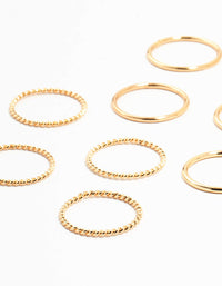 Gold Thick & Simple Rings 12-Pack - link has visual effect only