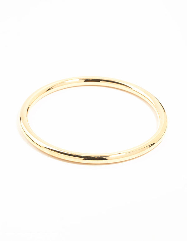 Waterproof Gold Plated Stainless Steel Basic Bangle