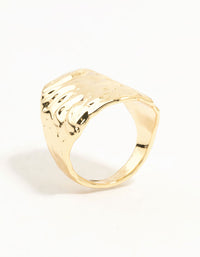 Gold Plated Molten Shield Ring - link has visual effect only