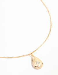 Gold Pear Shaped Locket Necklace - link has visual effect only