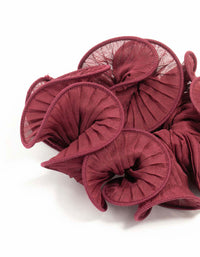 Burgundy Plisse Fabric Scrunchie - link has visual effect only