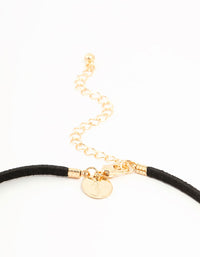 Gold Pearl Drop Cross Cord  Necklace - link has visual effect only