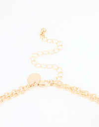 Pink Straw Beads Gold Necklace - link has visual effect only