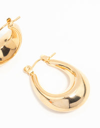 Waterproof Gold Plated Stainless Steel Mini Full Loop Hoop Earrings - link has visual effect only