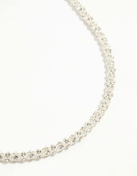 Silver Plated Diamante Fireball Chain Necklace - link has visual effect only