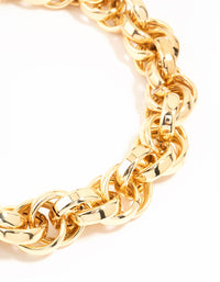 Large Gold Open Chain Necklace - link has visual effect only