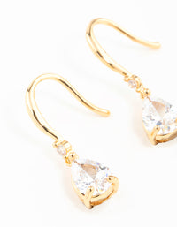 Gold Plated Cubic Zirconia Teardrop Earrings - link has visual effect only