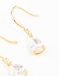 Gold Plated Cubic Zirconia Teardrop Earrings - link has visual effect only