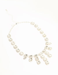 Silver Diamante Pendant Necklace - link has visual effect only