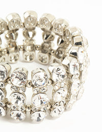 Silver Layered Diamante Bracelet - link has visual effect only