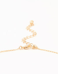 Gold Cubic Zirconia Flower Y Necklace - link has visual effect only