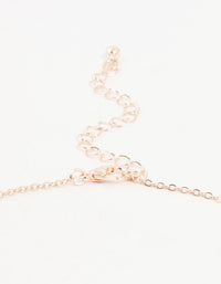 Rose Gold Plated Cubic Zirconia Flower Pendant Necklace - link has visual effect only