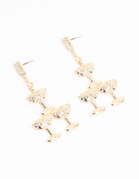 Gold Champagne Tower Drop Earrings - link has visual effect only