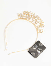 Gold Happy New Year Diamante Headband - link has visual effect only