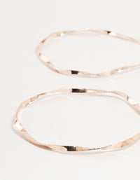 Rose Gold Twisted Bangles 5-Pack - link has visual effect only