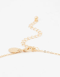 Gold Bubble Cross Necklace and Earrings Set - link has visual effect only