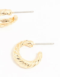 Gold Crescent Hoop Earrings - link has visual effect only