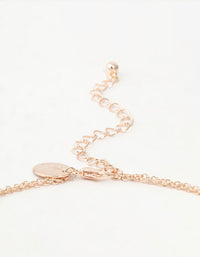 Rose Gold Pearl Heart Layered Necklace - link has visual effect only