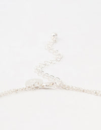 Silver Ball Chain Cross Layered Necklace - link has visual effect only