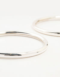 Silver Smooth Bangles 2-Pack - link has visual effect only