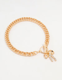 Gold Bow Charm T&O Bracelet - link has visual effect only