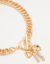 Gold Bow Charm T&O Bracelet - link has visual effect only