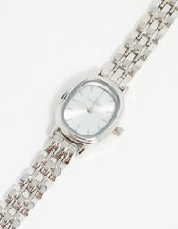 Silver Small Oval Watch - link has visual effect only
