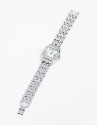 Silver Small Vintage Square Watch - link has visual effect only