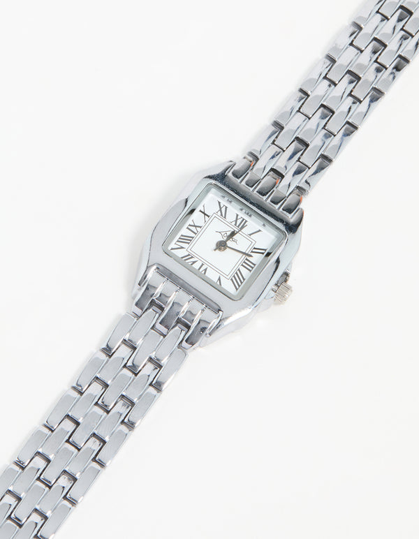 Silver Small Vintage Square Watch