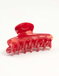 Red Acrylic Curved Basic Claw Clip - link has visual effect only