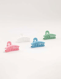 Multicoloured Small Loop Claw Clips 4-Pack - link has visual effect only